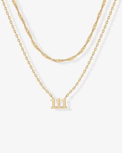 PAVOI Pendants|Layered-Angel Number Pendant Necklace