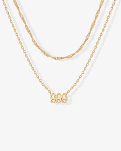 PAVOI Pendants|Layered-Angel Number Pendant Necklace