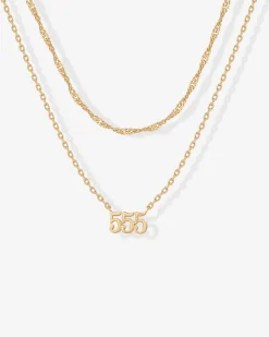PAVOI Pendants|Layered-Angel Number Pendant Necklace