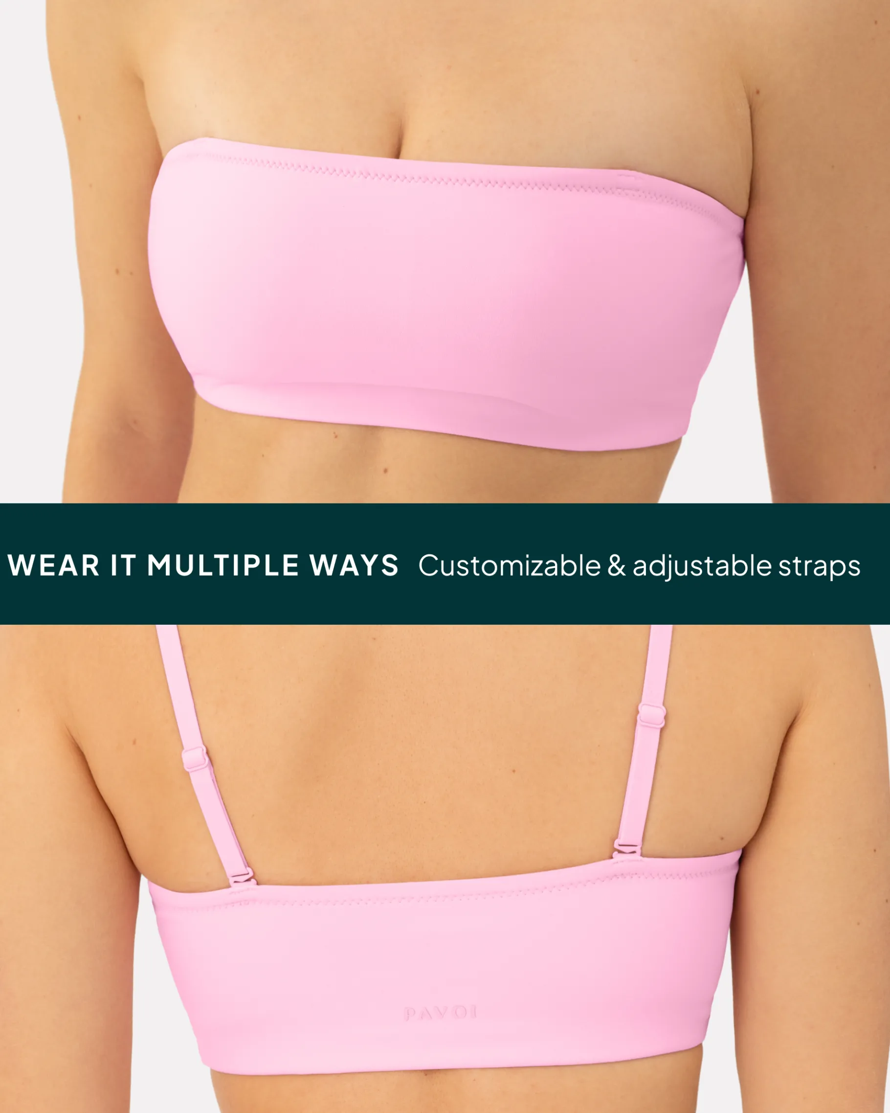 PAVOI Low Support Bras|Bras-Athleisure Bandeau Low-Support Sports Bra