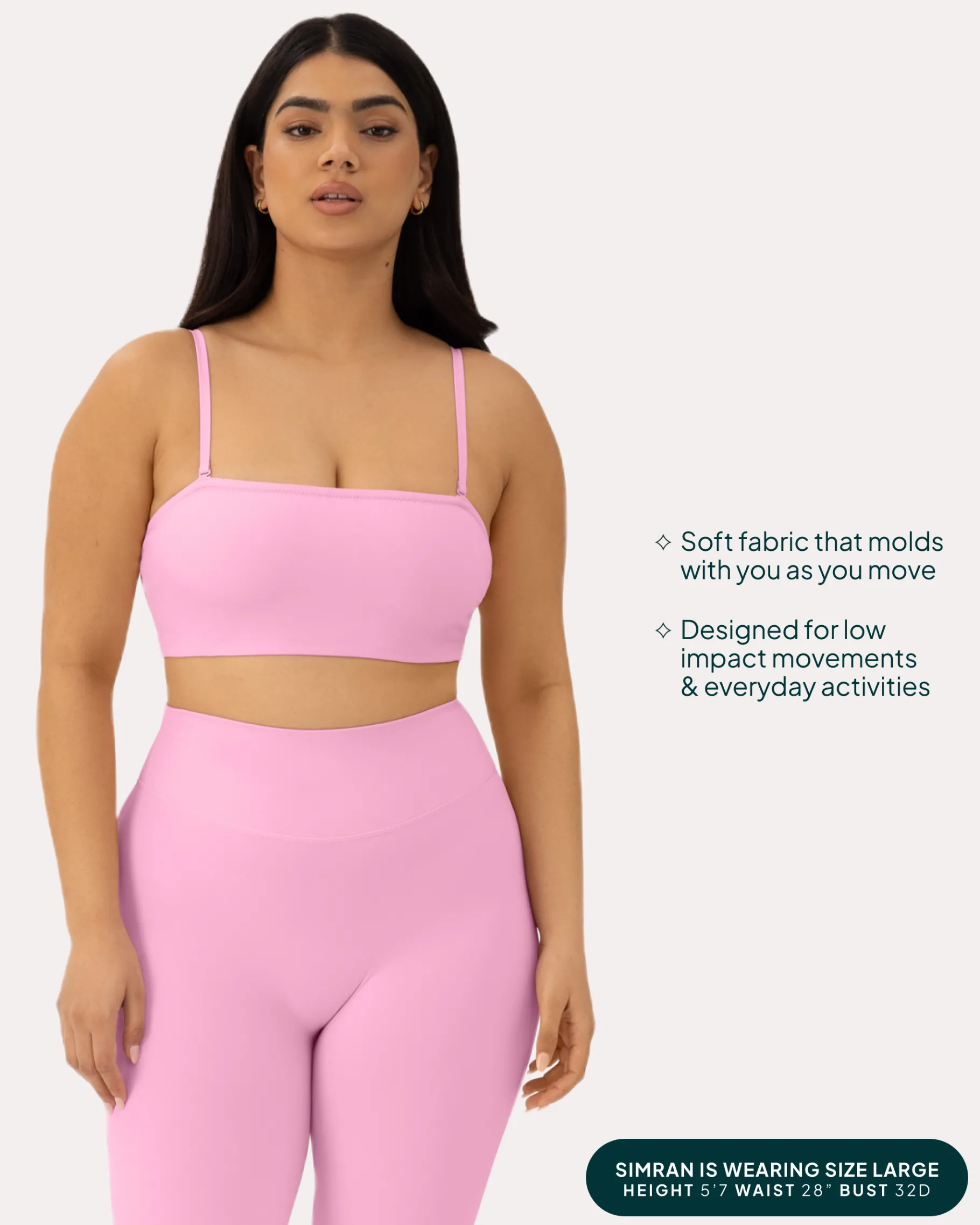 PAVOI Low Support Bras|Bras-Athleisure Bandeau Low-Support Sports Bra