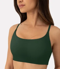 PAVOI Low Support Bras|Medium Support Bras-Athleisure Contrast Scoop Medium-Support Sports Bra