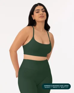 PAVOI Low Support Bras|Medium Support Bras-Athleisure Contrast Scoop Medium-Support Sports Bra
