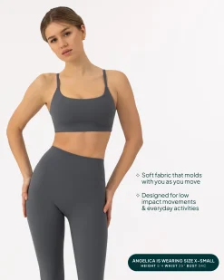 PAVOI Low Support Bras|Medium Support Bras-Athleisure Contrast Scoop Medium-Support Sports Bra