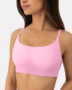 PAVOI Low Support Bras|Medium Support Bras-Athleisure Contrast Scoop Medium-Support Sports Bra