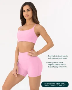 PAVOI Low Support Bras|Medium Support Bras-Athleisure Contrast Scoop Medium-Support Sports Bra