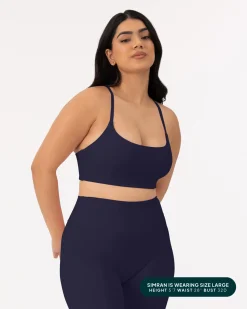 PAVOI Low Support Bras|Medium Support Bras-Athleisure Contrast Scoop Medium-Support Sports Bra