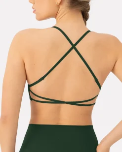 PAVOI Low Support Bras|Bras-Athleisure Criss-Cross Strap Low-Impact Sports Bra