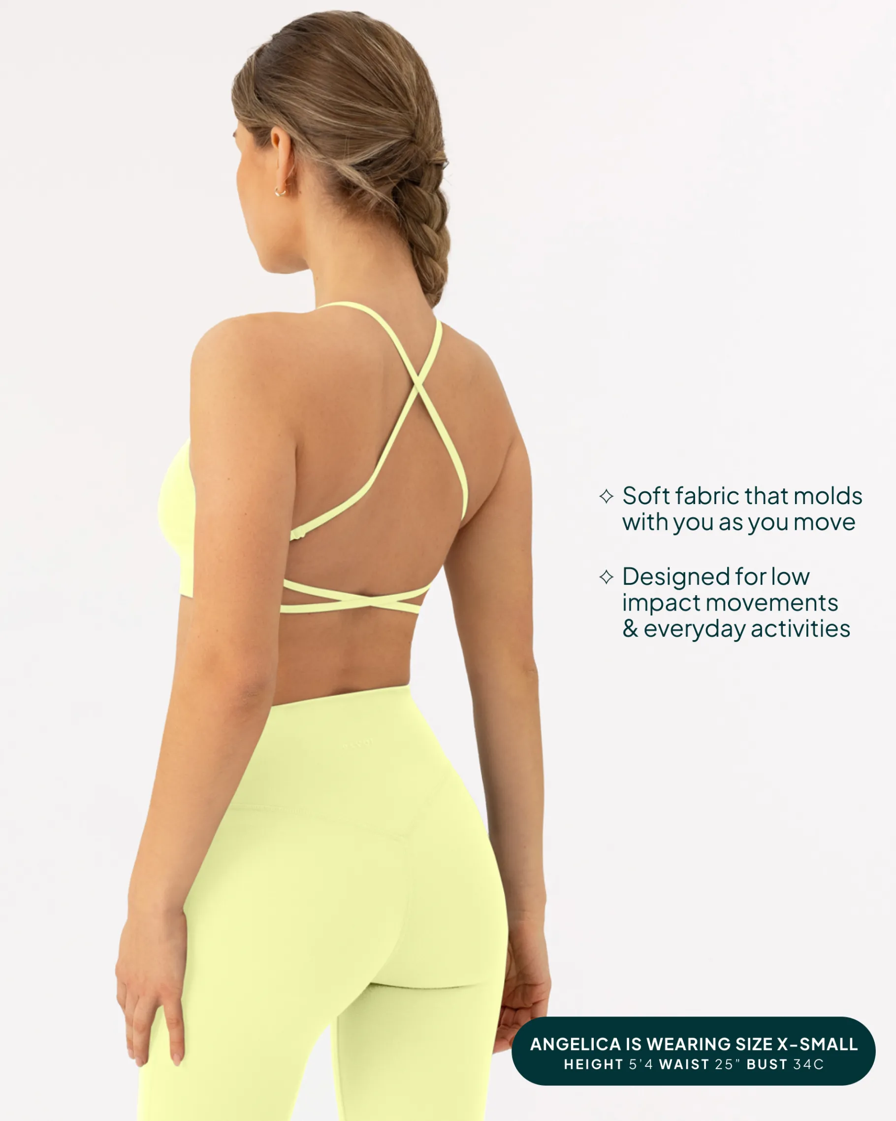 PAVOI Low Support Bras|Bras-Athleisure Criss-Cross Strap Low-Impact Sports Bra