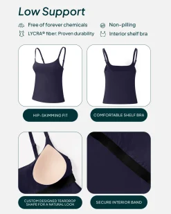 PAVOI Medium Support Bras|Tanks-Athleisure Padded Cami Tank Top