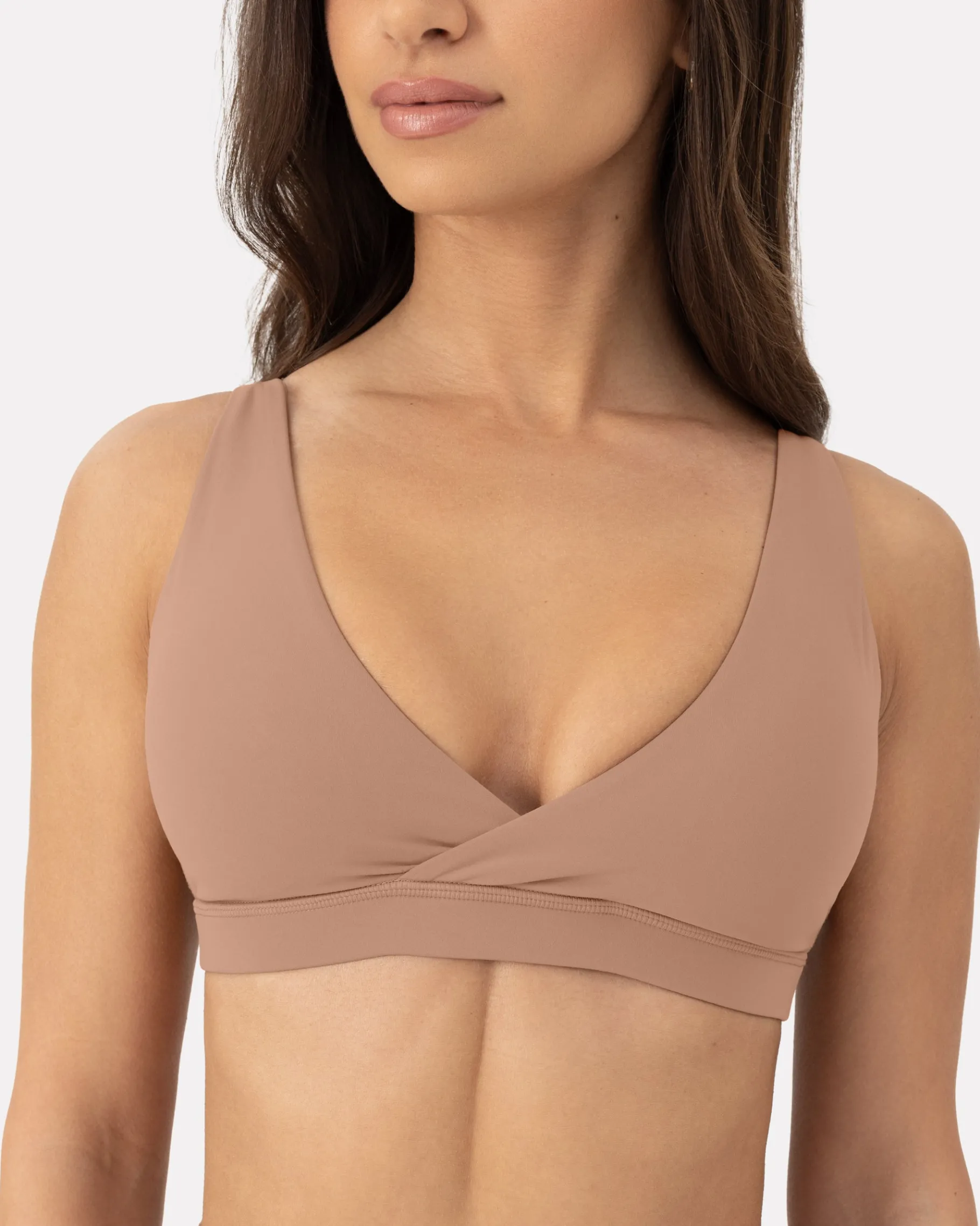 PAVOI Low Support Bras|Bras-Athleisure Plunge Low-Support Sports Bra