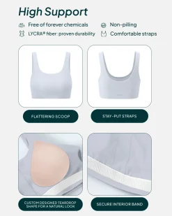 PAVOI Bras|High Support Bras-Athleisure Scoop High-Support Sports Bra