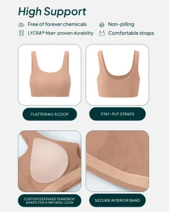 PAVOI Bras|High Support Bras-Athleisure Scoop High-Support Sports Bra