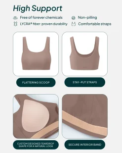 PAVOI Bras|High Support Bras-Athleisure Scoop High-Support Sports Bra