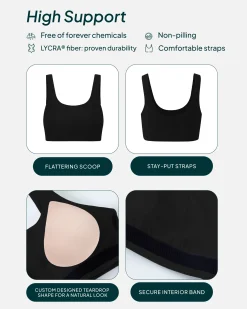 PAVOI Bras|High Support Bras-Athleisure Scoop High-Support Sports Bra