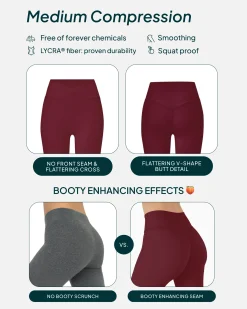 PAVOI Fashion Leggings|Full Length-Athleisure Scrunch Crossover Leggings