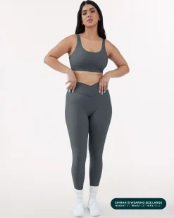 PAVOI Fashion Leggings|Full Length-Athleisure Scrunch Crossover Leggings