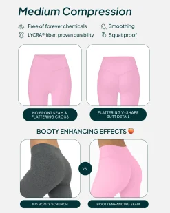 PAVOI Fashion Leggings|Full Length-Athleisure Scrunch Crossover Leggings
