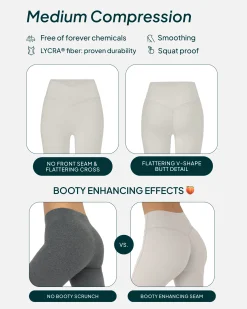 PAVOI Fashion Leggings|Full Length-Athleisure Scrunch Crossover Leggings