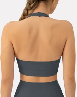 PAVOI Low Support Bras|Bras-Athleisure Scrunch Halter Low-Support Sports Bra