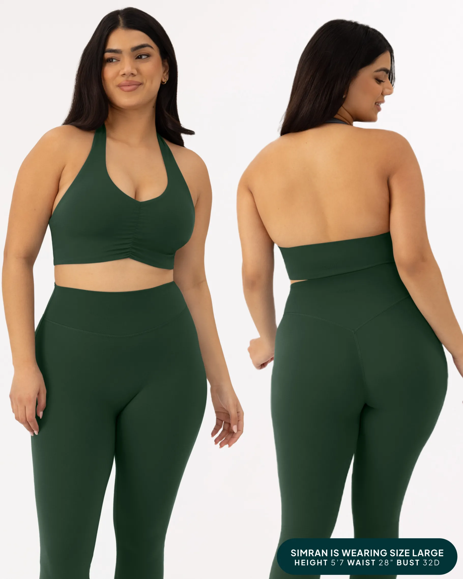 PAVOI Low Support Bras|Bras-Athleisure Scrunch Halter Low-Support Sports Bra