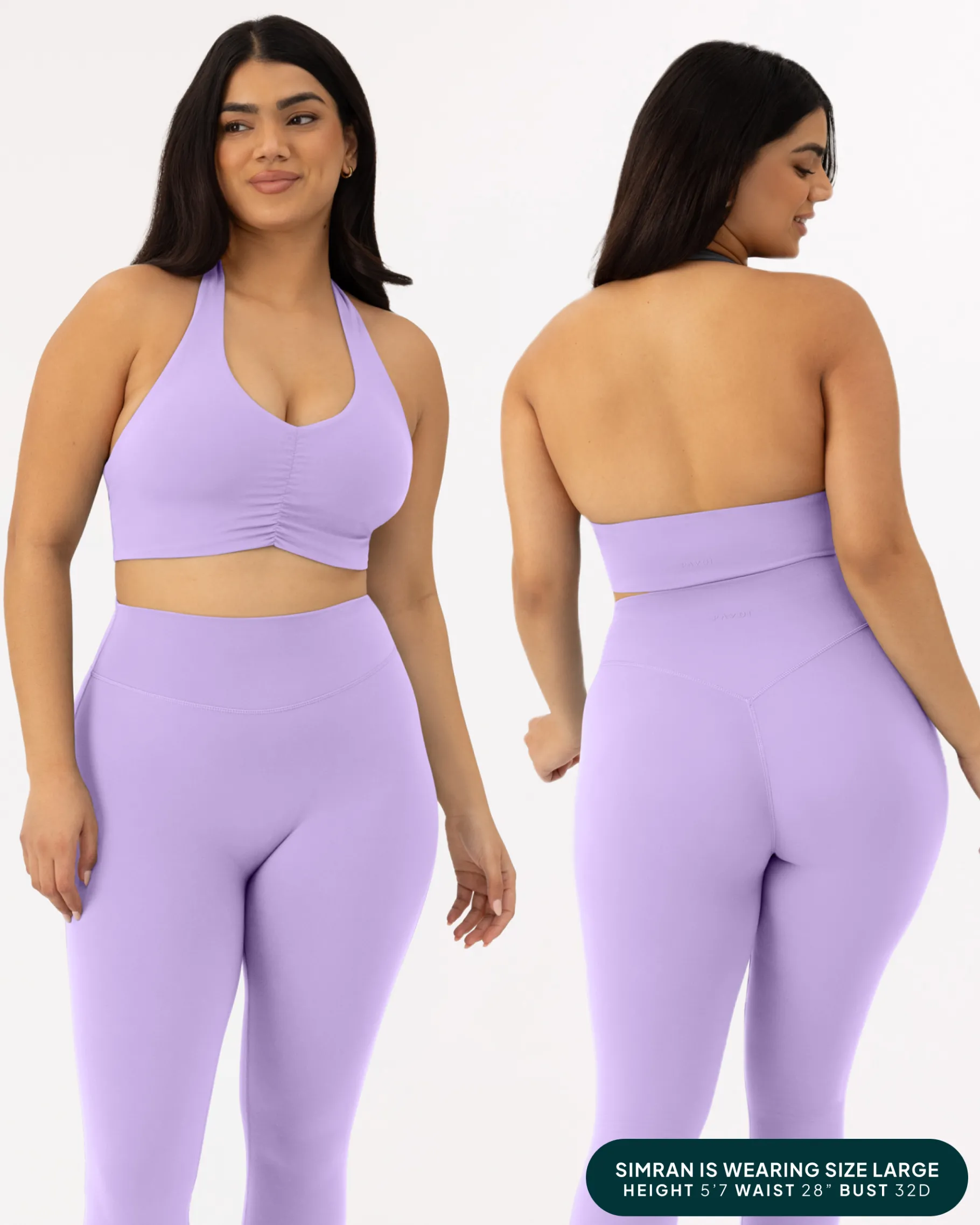 PAVOI Low Support Bras|Bras-Athleisure Scrunch Halter Low-Support Sports Bra