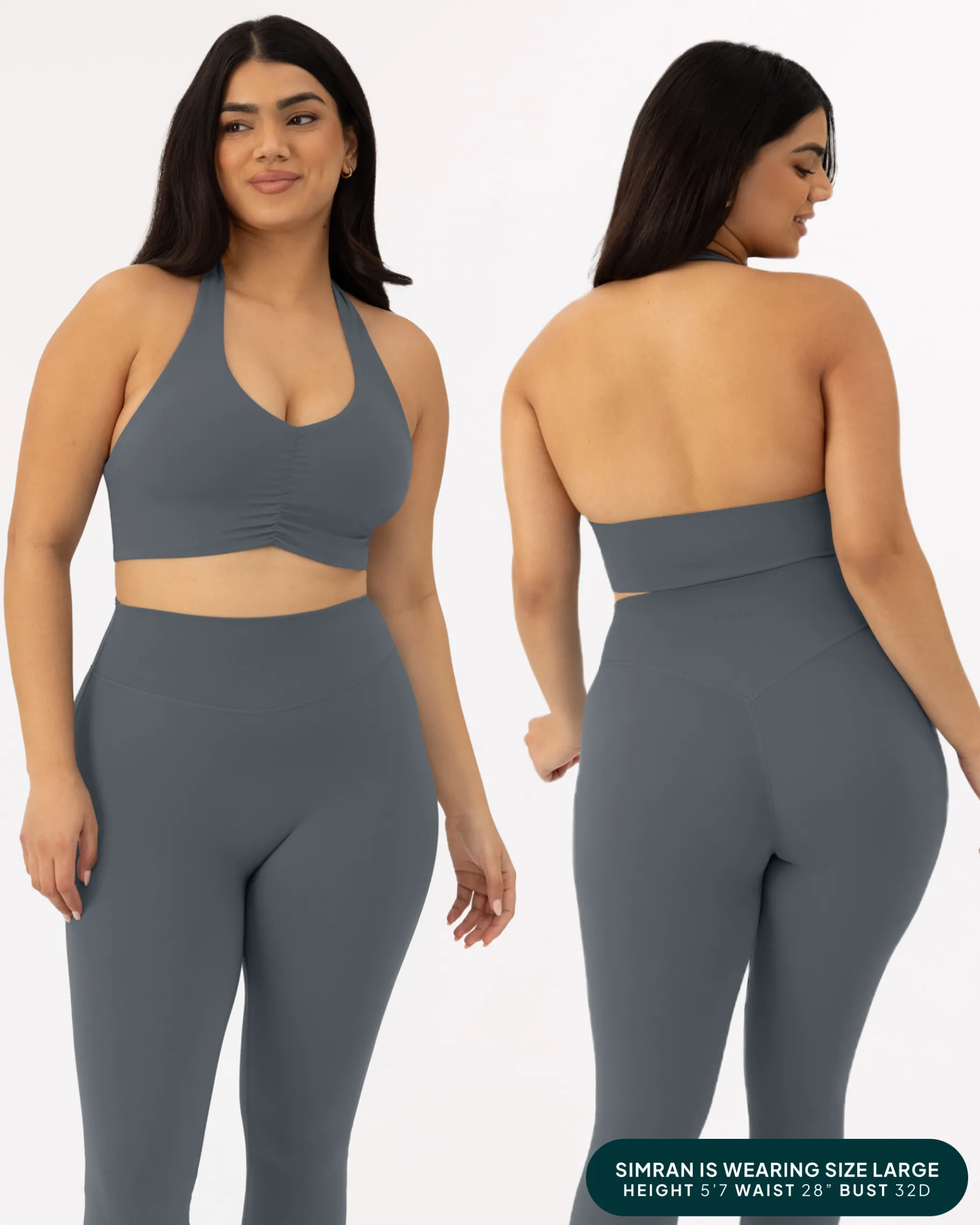 PAVOI Low Support Bras|Bras-Athleisure Scrunch Halter Low-Support Sports Bra