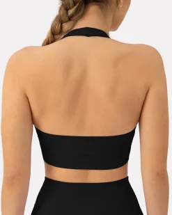 PAVOI Low Support Bras|Bras-Athleisure Scrunch Halter Low-Support Sports Bra