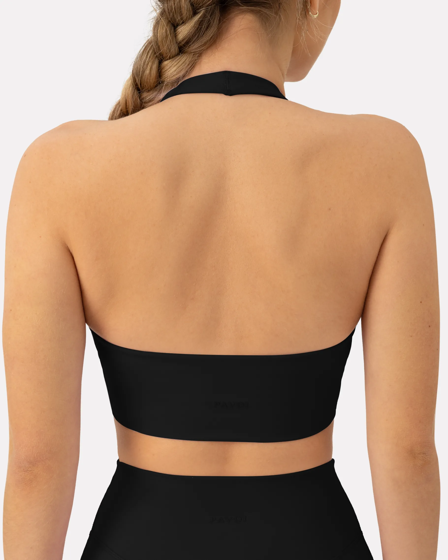 PAVOI Low Support Bras|Bras-Athleisure Scrunch Halter Low-Support Sports Bra