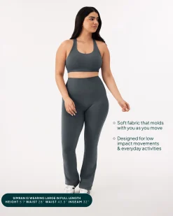 PAVOI Fashion Leggings-Athleisure Short Length Flared Leggings