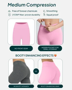 PAVOI Fashion Leggings-Athleisure Short Length Flared Leggings
