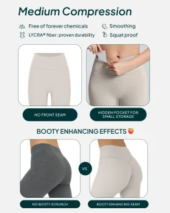PAVOI Fashion Leggings-Athleisure Short Length Flared Leggings