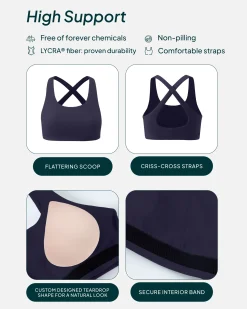 PAVOI Low Support Bras|Bras-Athleisure Strappy Scoop High-Support Sports Bra