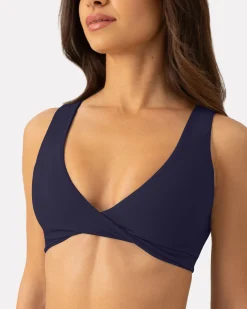 PAVOI Low Support Bras|Bras-Athleisure Twist-Front Reversible Low-Impact Sports Bra