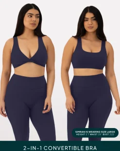 PAVOI Low Support Bras|Bras-Athleisure Twist-Front Reversible Low-Impact Sports Bra