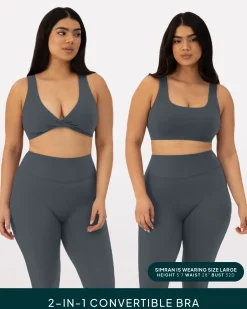 PAVOI Low Support Bras|Bras-Athleisure Twist-Front Reversible Low-Impact Sports Bra