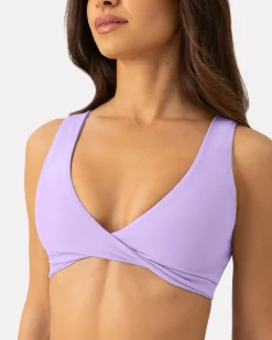 PAVOI Low Support Bras|Bras-Athleisure Twist-Front Reversible Low-Impact Sports Bra