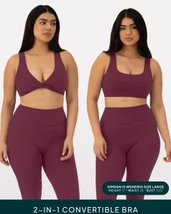 PAVOI Low Support Bras|Bras-Athleisure Twist-Front Reversible Low-Impact Sports Bra