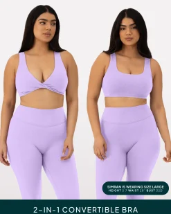 PAVOI Low Support Bras|Bras-Athleisure Twist-Front Reversible Low-Impact Sports Bra