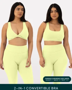 PAVOI Low Support Bras|Bras-Athleisure Twist-Front Reversible Low-Impact Sports Bra