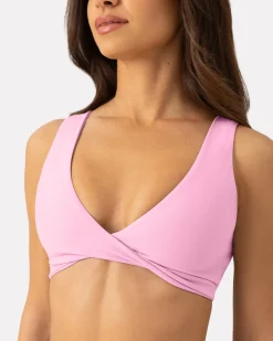 PAVOI Low Support Bras|Bras-Athleisure Twist-Front Reversible Low-Impact Sports Bra