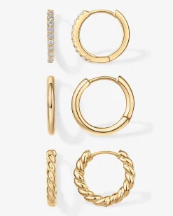 PAVOI Hoops-Aurora Trilogy Hoops Set