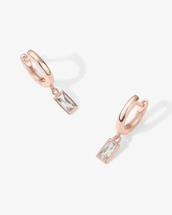 PAVOI Dangle & Threader|Huggies-Baguette Drop Huggies