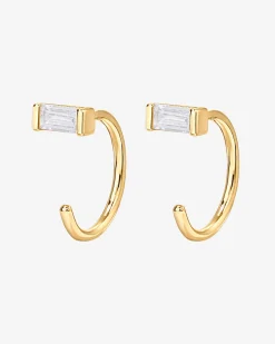 PAVOI Huggies-Baguette Half Hoop Huggie