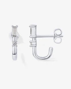 PAVOI Huggies-Baguette Half Huggie Earrings