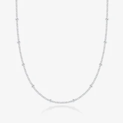 PAVOI Chains-Ball Station Necklace