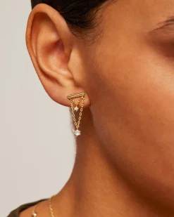 PAVOI Dangle & Threader-Bar Chained Earring