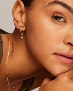 PAVOI Dangle & Threader-Bar Chained Earring