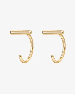 PAVOI Huggies-Bar Half Hoop Huggie