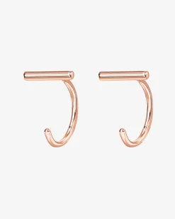 PAVOI Huggies-Bar Half Hoop Huggie
